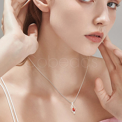 1Pc 925 Sterling Silver Bead Cage Pendants STER-HS0001-21-1