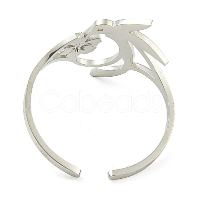 304 Stainless Steel Open Rings RJEW-S237-01P-1