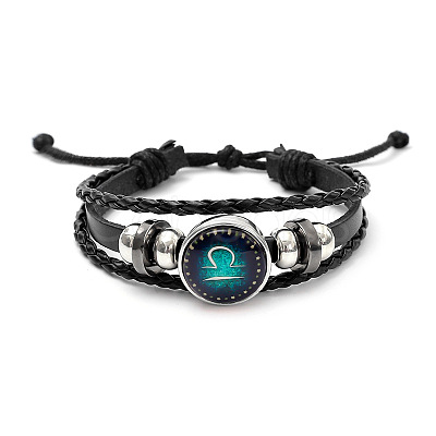 Imitation Leather Triple Layer Multi-strand Bracelets FS-WGC42D3-09-1