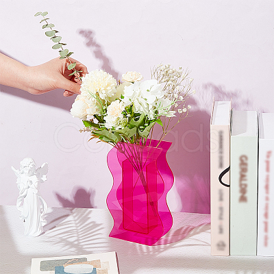 Wavy Acrylic Vases AJEW-WH0314-26-1