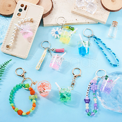 Transparent Resin Big Pendants RESI-TAC0019-04F-1