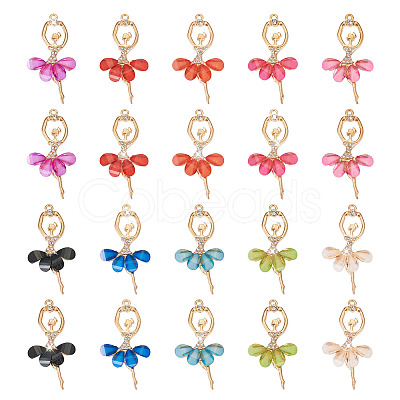 20Pcs 10 Colors Alloy Big Pendants FIND-TA0002-13-1