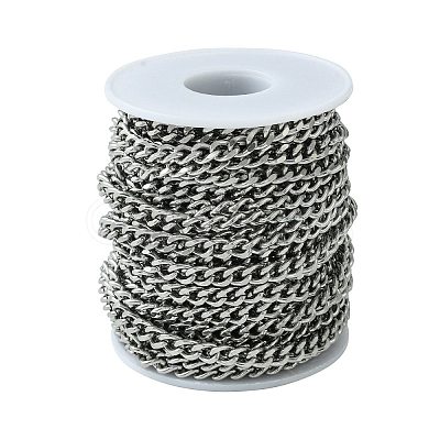 Tarnish Resistant 304 Stainless Steel Cuban Link Chains CHS-L015-12-1