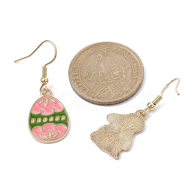 Easter Themed Alloy Enamel Dangle Earrings EJEW-JE05497-02-1