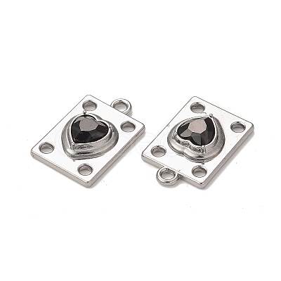 Rack Plating Alloy Glass Pendants PALLOY-P291-06B-03-1