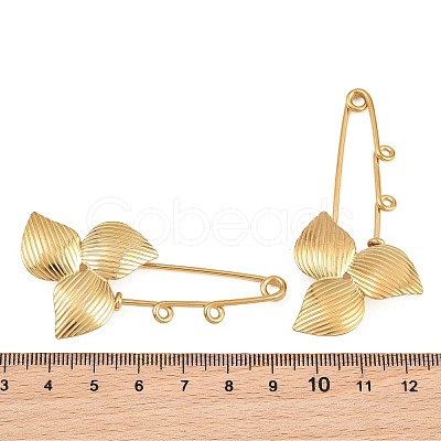 Trillium 304 Stainless Steel Safety Pins Brooch Findings SA-CBA098D-14C-G02-1