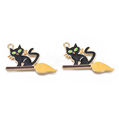 Rack Plating Alloy Enamel Pendants PALLOY-N164-018A-1