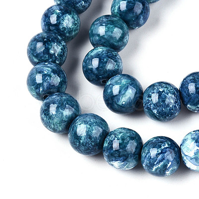 Baking Paint Glass Beads Strands DGLA-N016-10mm-10-1