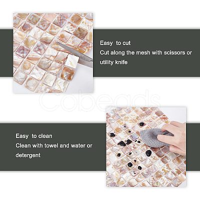 Square Natural Shell Pattern Paper DIY-WH0223-69-1