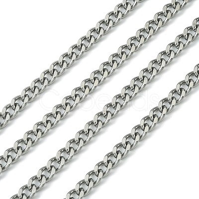 Tarnish Resistant 304 Stainless Steel Cuban Link Chains CHS-L015-12-1
