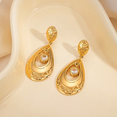 304 Stainless Steel Stud Dangle Earrings WGFEC34-02-1