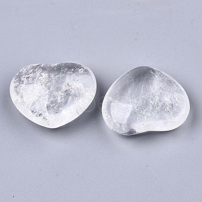 Natural Quartz Crystal Heart Love Stone X-G-N0326-56J-1