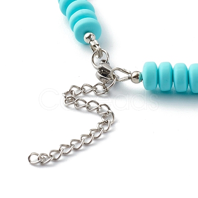 Polymer Clay Beaded Necklaces NJEW-JN03585-05-1