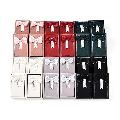 24Pcs 6 Colors Cardboard Jewelry Set Boxes CBOX-N015-02B-1