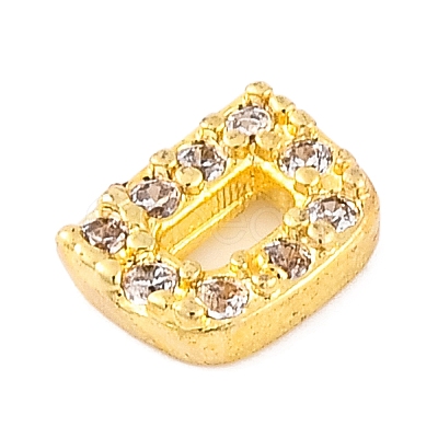 Rack Plating Brass Micro Pave Cubic Zirconia Cabochons KK-F874-04G-D-1