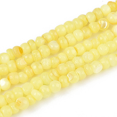Natural Freshwater Shell Dyed Beads Strands SHEL-T020-29B-09-1
