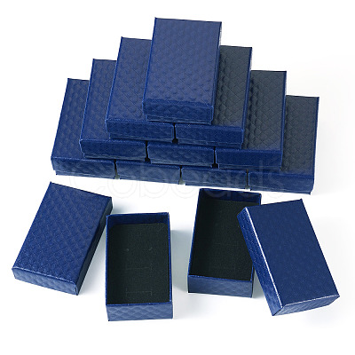 Rhombus Textured Cardboard Gift Storage Boxes LS-CON-TAC0010-03C-02-1