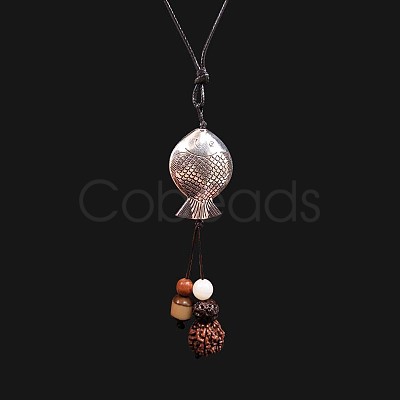 Alloy & Resin & Wood & Walnut Pendant Necklaces for Women FS-WGF26A9-02-1