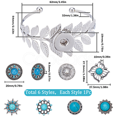 DIY Interchangeable Flower Bangle Making Kit DIY-SC0023-23-1