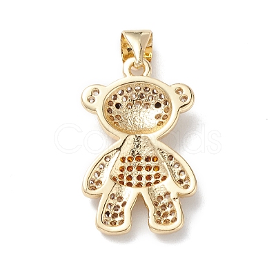 Brass Micro Pave Cubic Zirconia Pendants KK-M240-11-1