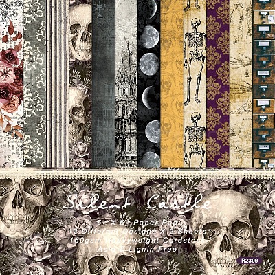 Halloween Theme Scrapbook Paper SCRA-PW0010-01-1