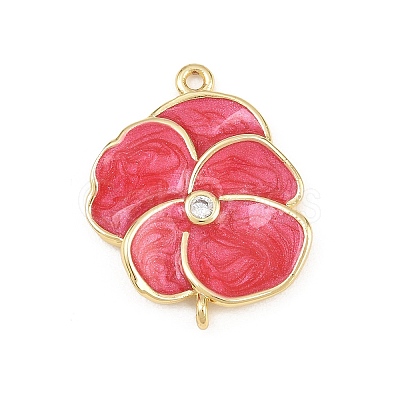 Brass Enamel Connector Charms KK-L275-57G-09-1