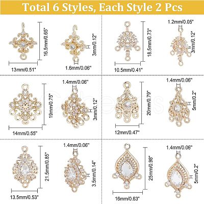 12Pcs 6 Style Links Making Finding Kit DIY-CA0004-74-1