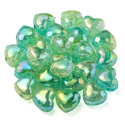 Transparent Crackle Acrylic Beads OACR-P010-14E-1