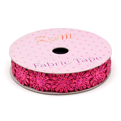 Glitter Powder Polyester Ribbons X-SRIB-S048-04C-1