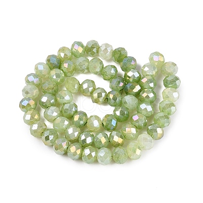 Dyed Crackle Imitation Jade Glass Beads Strands EGLA-Q131-02C-03-1