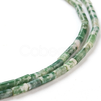 Natural Green Spot Jasper Beads Strands G-G783-11-1