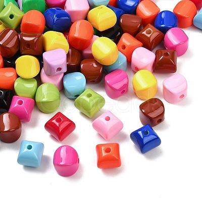 Opaque Acrylic Beads OACR-H058-13-1