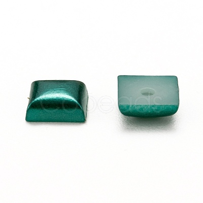 ABS Plastic Imitation Pearl Cabochons SACR-R748-6x6mm-M-1