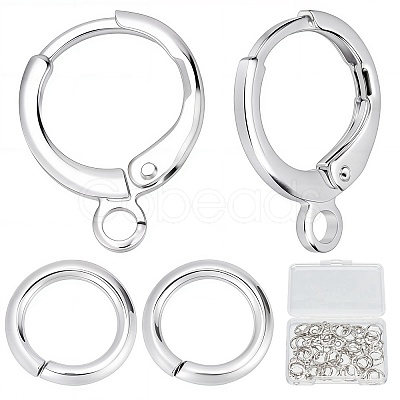 24 Pairs Brass Huggie Hoop Earring Findings DIY-CN0002-20-1