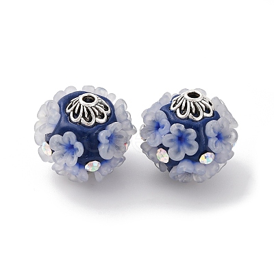 Handmade Resin Indonesia Round Beads IPDL-P005-21AS-01-1