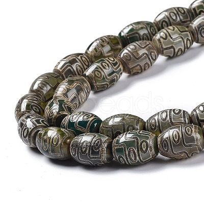 Tibetan Style dZi Beads Strands TDZI-E005-01K-1