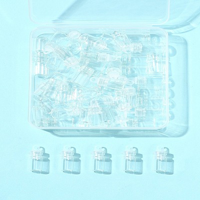 50Pcs Glass Bottle Pendant Decoration BOTT-FS0001-06-1