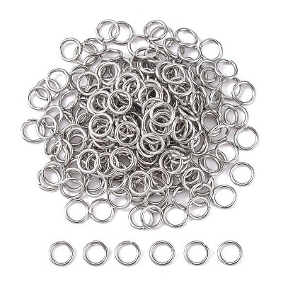 Tarnish Resistant 304 Stainless Steel Open Jump Rings STAS-E067-08-8mm-1