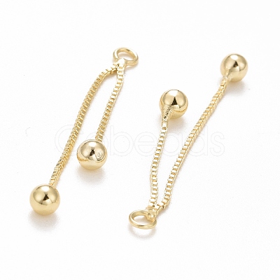 Rack Plating Brass Tassel Pendants KK-C236-02G-1