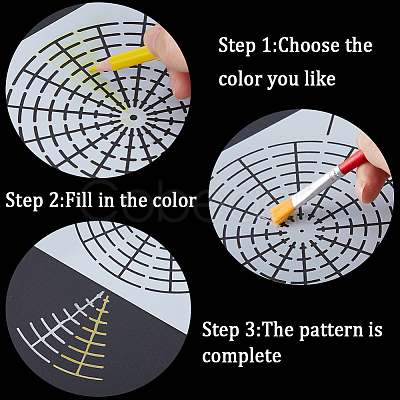 3 Sets 3 Style Plastic Tie-Dye Template DIY-GF0008-55-1