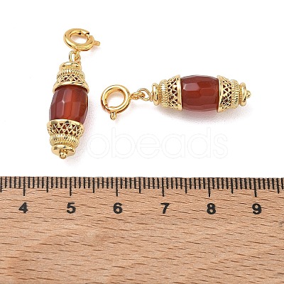 Oval Natural Red Agate Pendant Decorations GG-D002-11G-1
