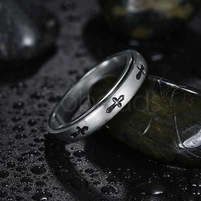 Cross 304 Stainless Steel Rotating Finger Ring PW-WG58926-01-1