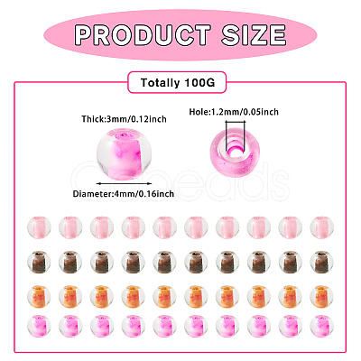 100G Transparent Glass Round Seed Beads SEED-TA0001-44A-1