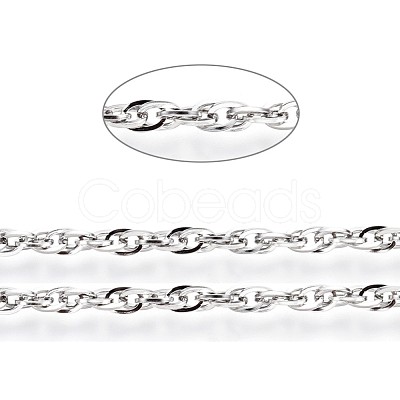 Tarnish Resistant 304 Stainless Steel Rope Chains CHS-L024-016B-1