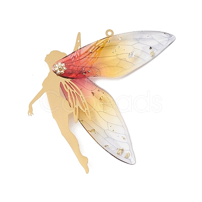3Pcs 3 Colors Brass Angel Big Pendants PALLOY-TA00134-1