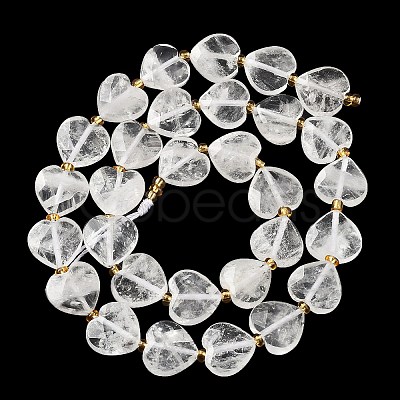 Natural Quartz Crystal Beads Strands G-B044-B15-01-1