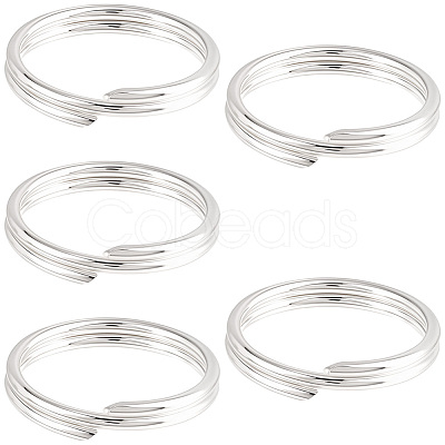 5Pcs 925 Sterling Silver Split Jump Rings STER-BBC0009-45D-1