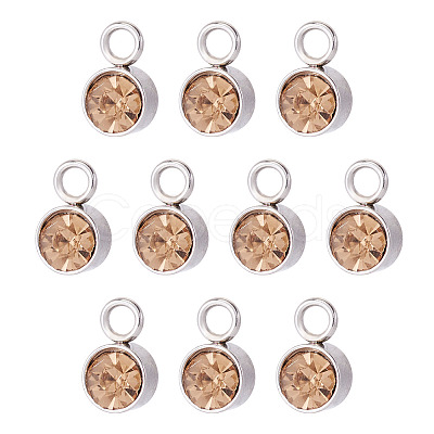 10Pcs Glass Rhinestone Charms STAS-TA0003-26C-1