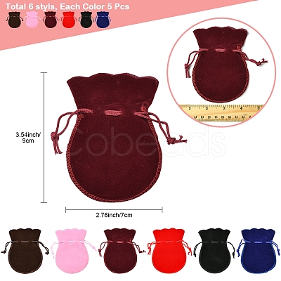 30Pcs 6 Colors Velvet Bags TP-FS0001-03B-1