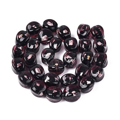 Handmade Silver Foil Lampwork Beads FOIL-T024-12A-1